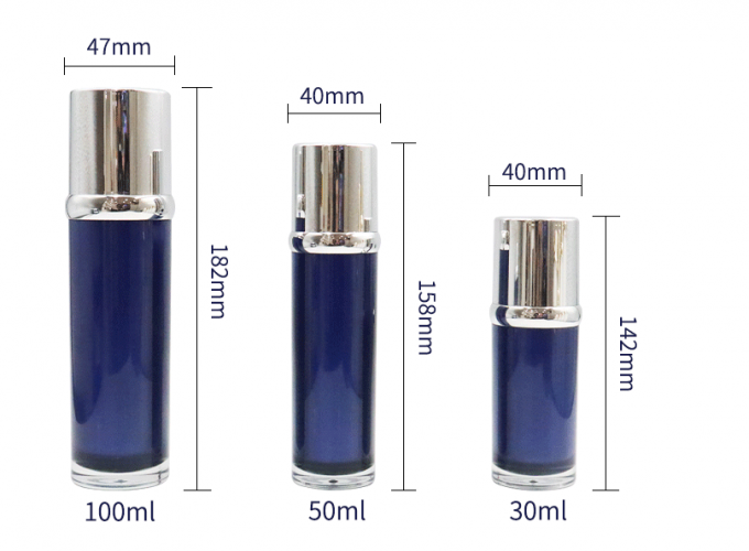 Customized Pump And Cap Cosmetic Packaging Set With Acrylic Cap 0