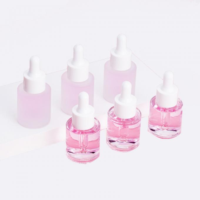 Simple Round Glass Foundation Bottle with Free Samples Transparent Glossy Finish 3