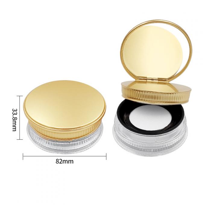 Round Screw Cap 15g Recyclable Empty Loose Powder Case in Transparent Color 0