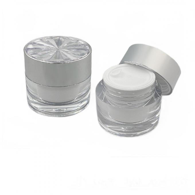 Leak proof Diamond Acrylic Cosmetic Jar for Skin Care Cream Small 30g/50g Container 3