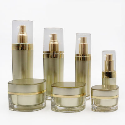 Good price Hot Stamped Cosmetic Packaging Set With Cap Pump Pc308 Frosted Clear Cover Acrylic Cap online